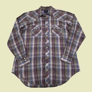 Vintage 1980s western shirt by Boulevard by Block, 80s XLT purple button down